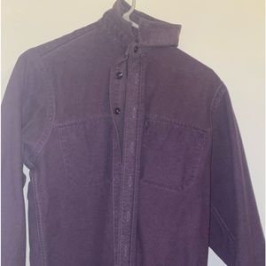 Thick purple button up